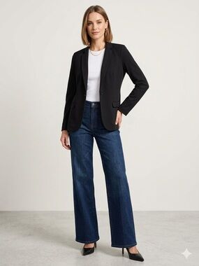 Magaschoni Soft Black Blazer with Pockets